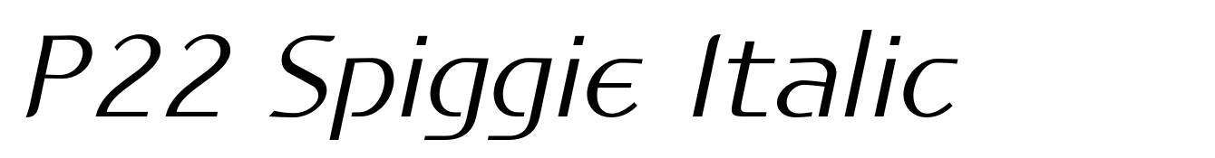 P22 Spiggie Italic